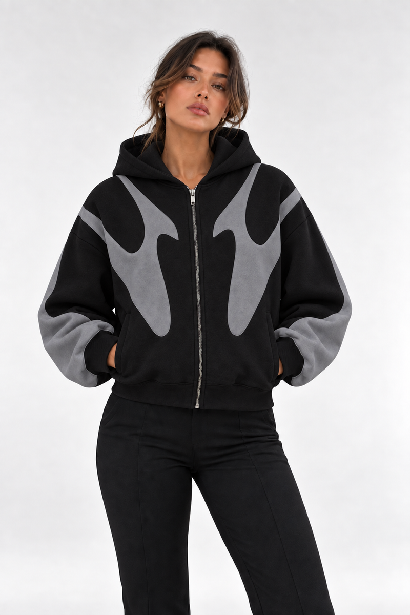 Perla | Sudadera con capucha y cremallera