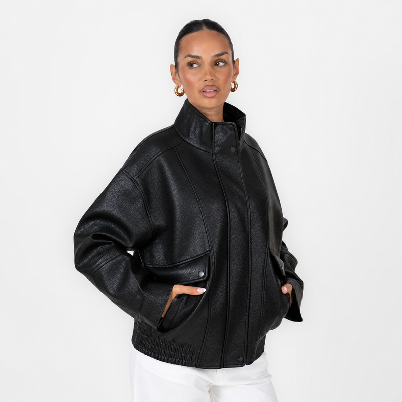 Marta | Chaqueta bomber efecto piel