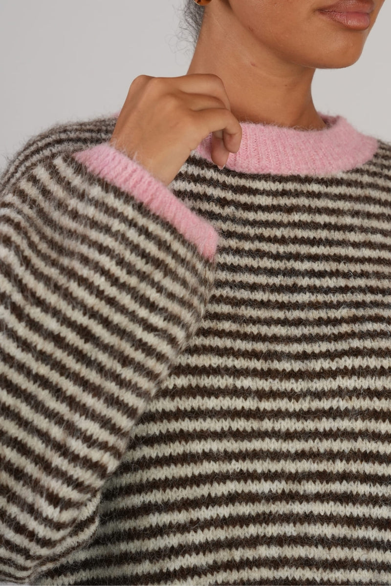 Gala | Jersey de rayas con detalles rosa