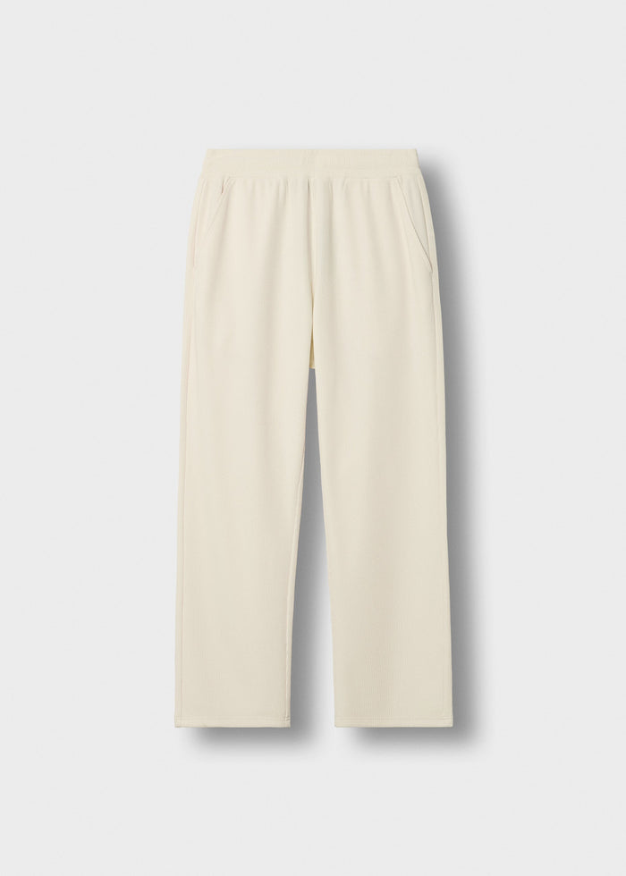 Pantalón Plisado Cordón Elías en crudo, vista delantera