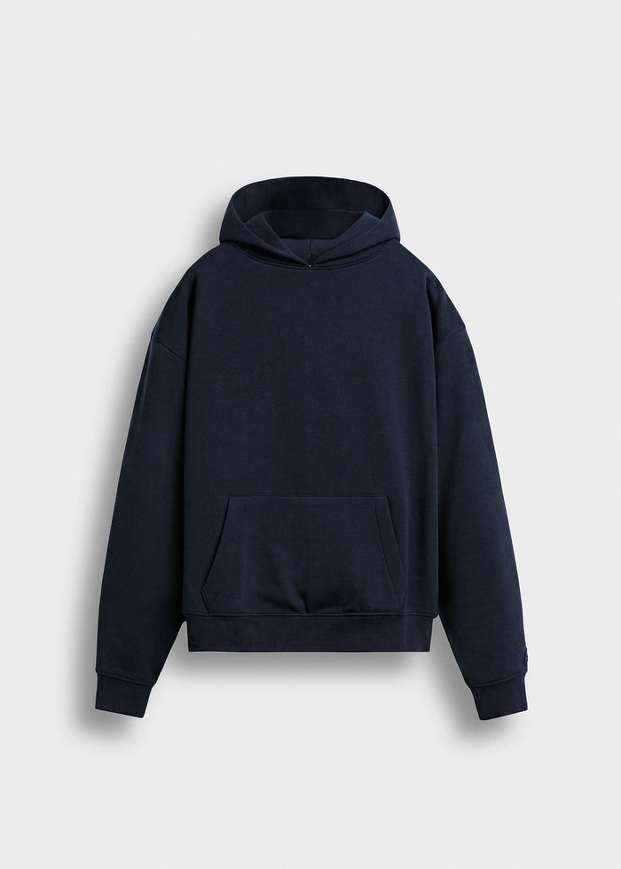 Sudadera Capucha Oversize Teo en azul marino, vista delantera