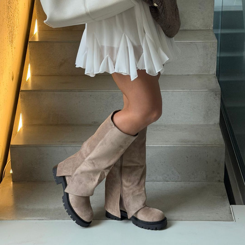 Dulce | Bota alta western con caña vuelta