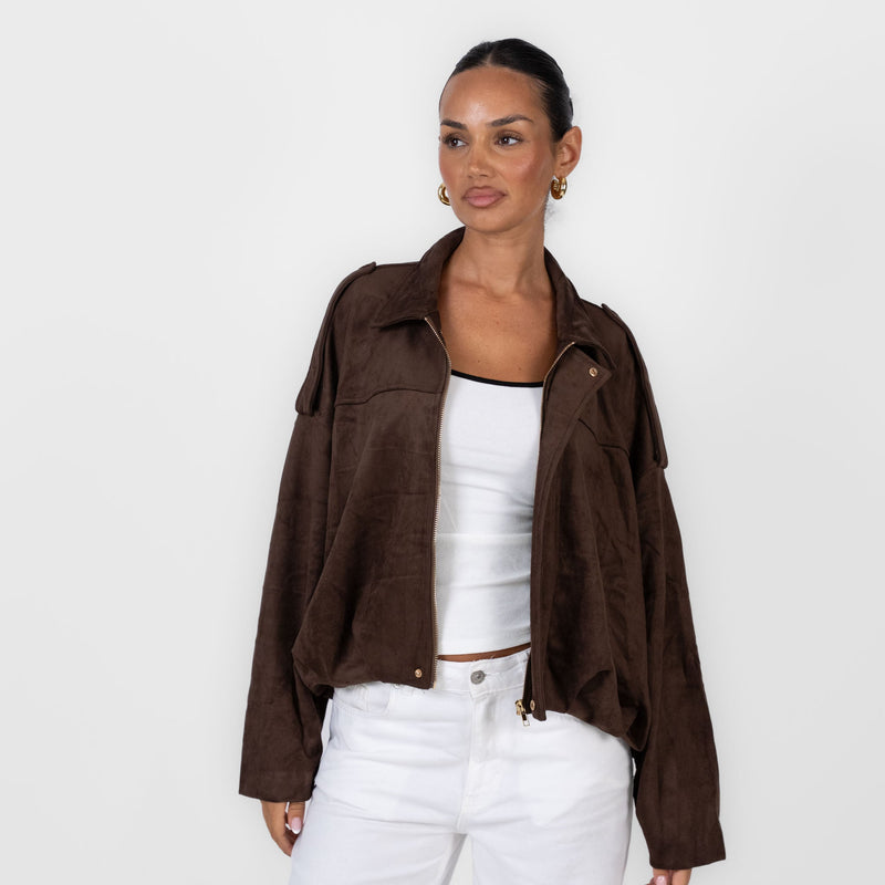 Elisa | Chaqueta oversize efecto velour