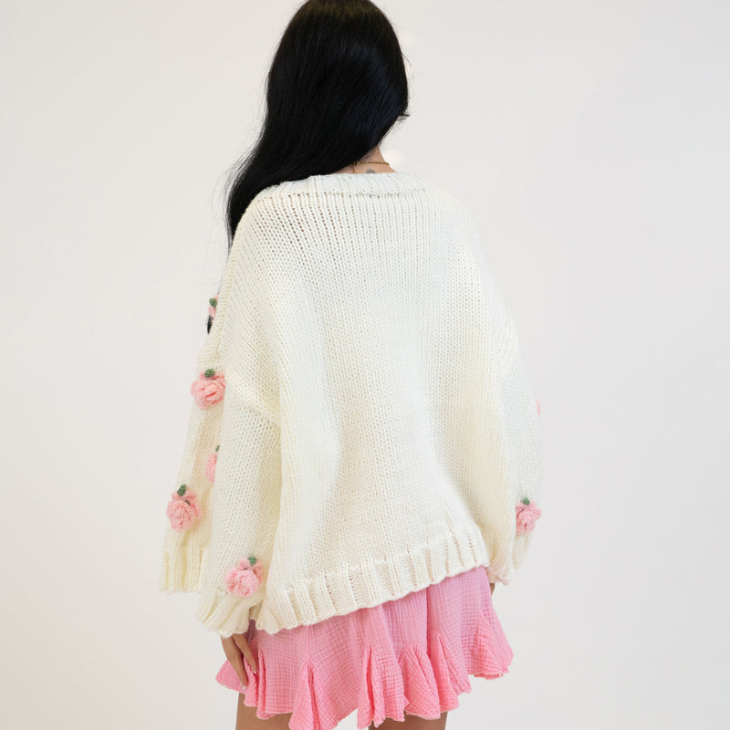Camelia | Jersey con rosas en relieve