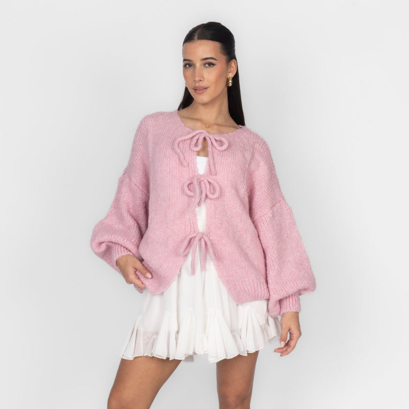 Noemí | Cárdigan oversize con lazos delanteros