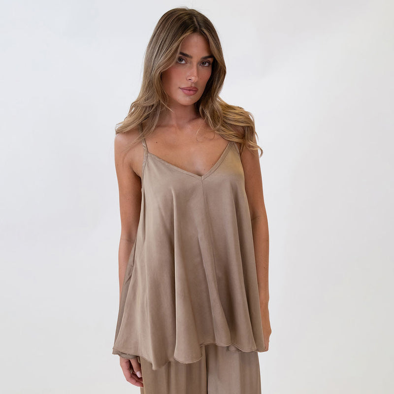 Clara | Top satinado