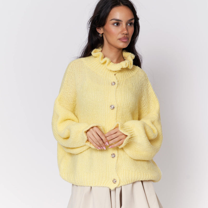 Magdalena | Cárdigan tulipán con botones dorados