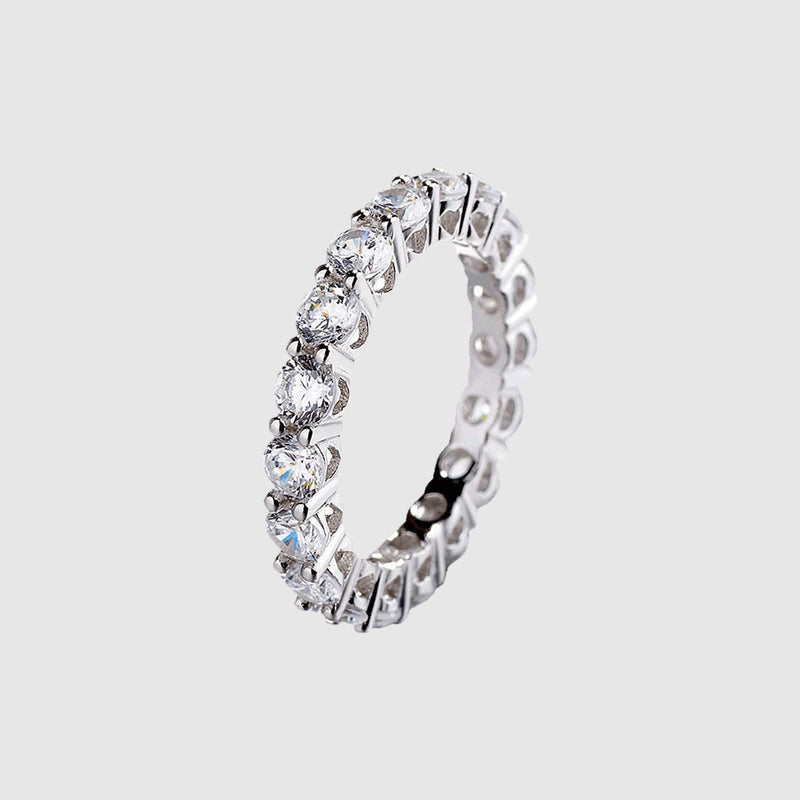 Itziar | Anillo alianza de piedras redondas