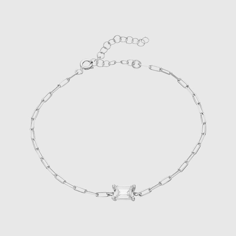 Fiona | Pulsera de eslabones con piedra rectangular