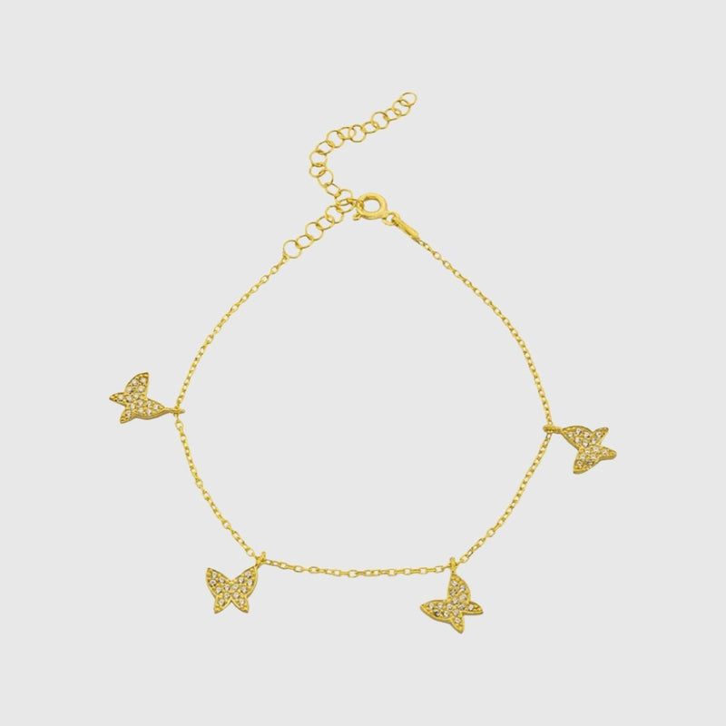 Amanda | Pulsera con colgantes de mariposa