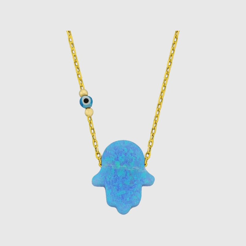 Nélida | Collar mano de Fátima con ojo turco