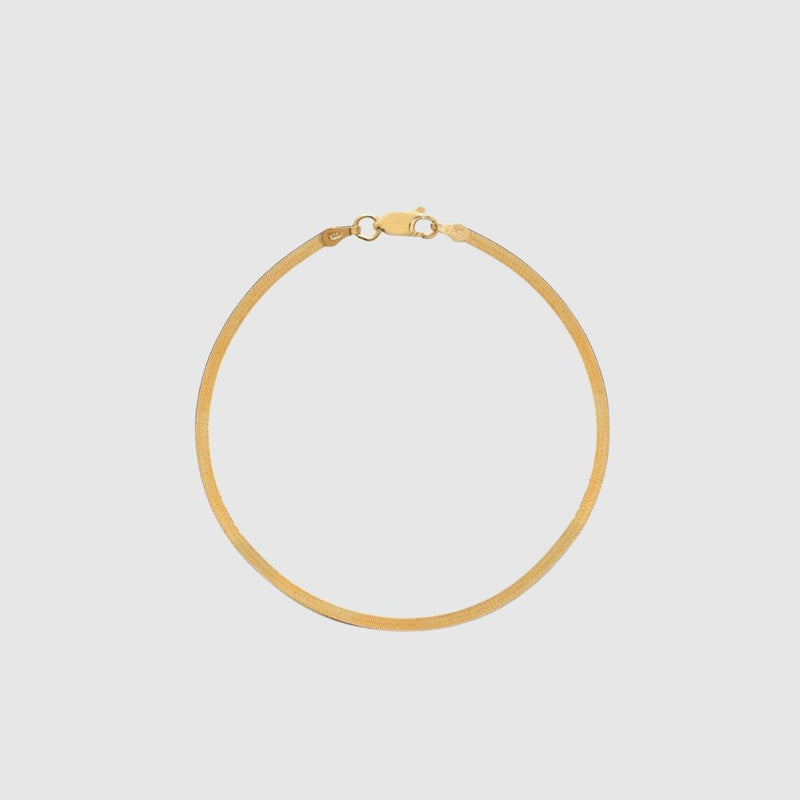 Jade | Pulsera de cadena serpiente plana