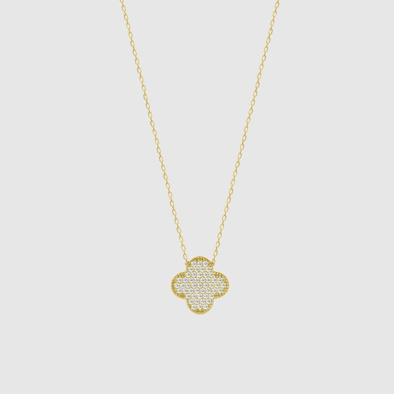 Iris | Collar con colgante trébol