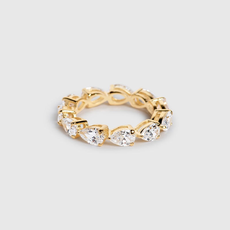 Roma | Anillo alianza de piedras ovaladas