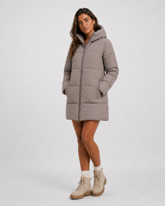Parka Acolchada con Modelo 4, vista a 45 grados