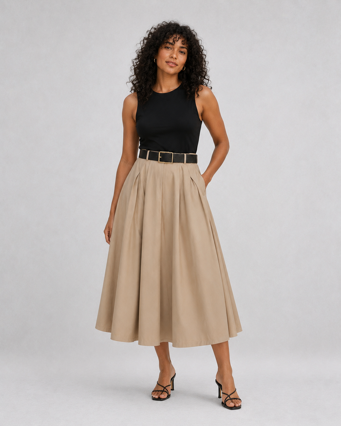 Vestido Midi Belted - modelo 3