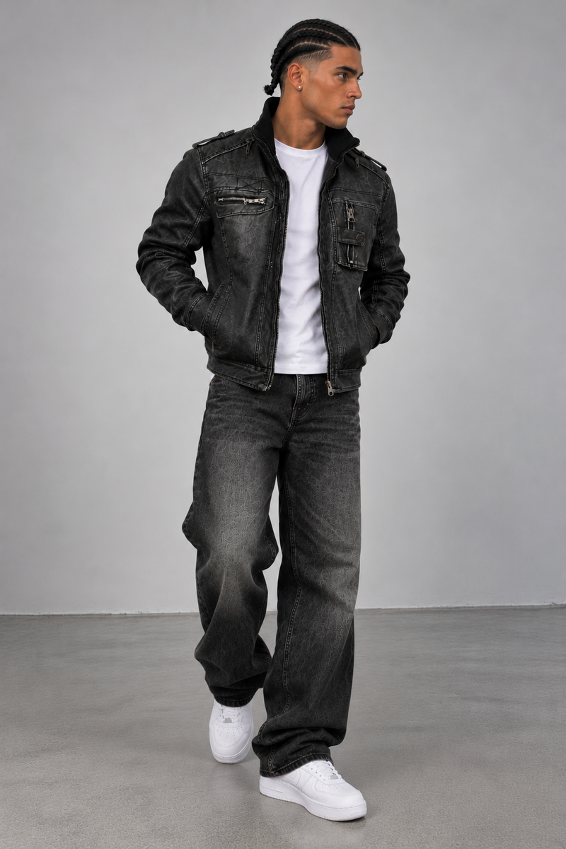 Chaqueta Asfalto negra modelo 45