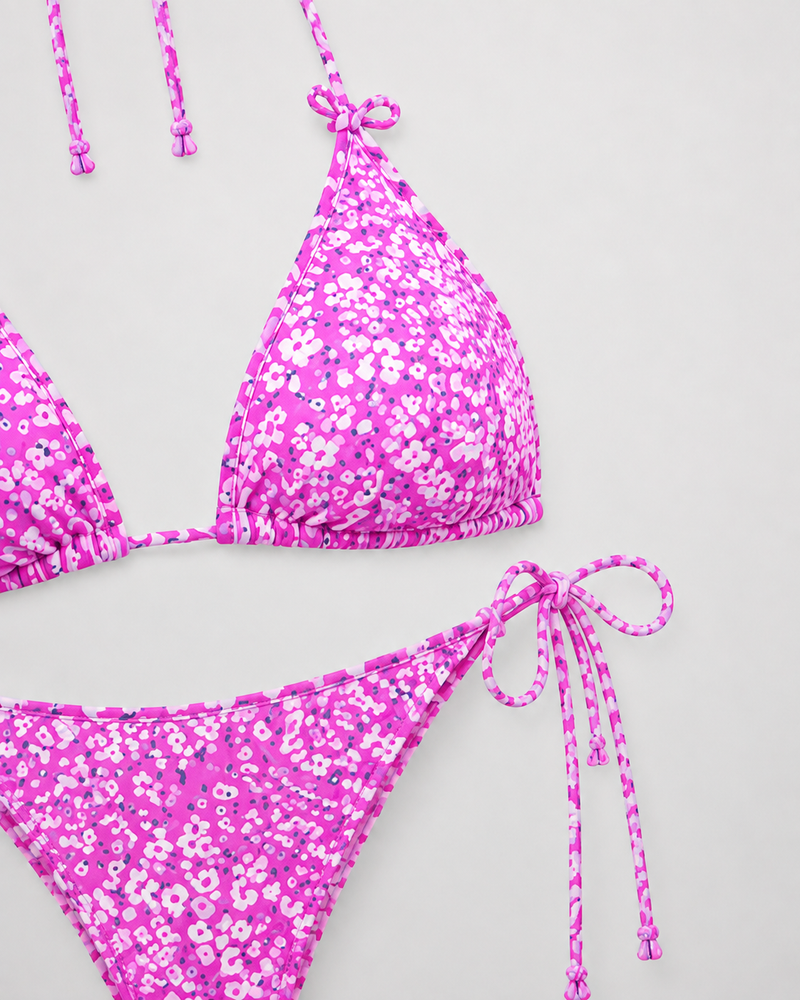 Bikini Capri Bloom — detalle del tejido