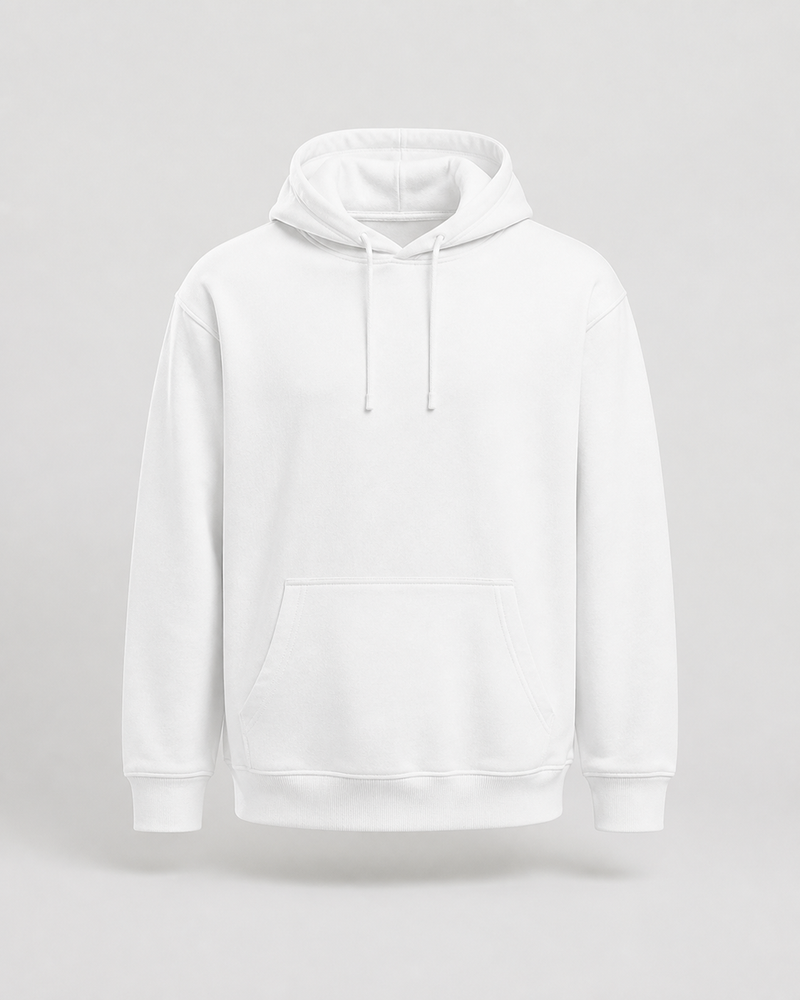 Sudadera Midweight Essential en blanco — prenda vista de frente