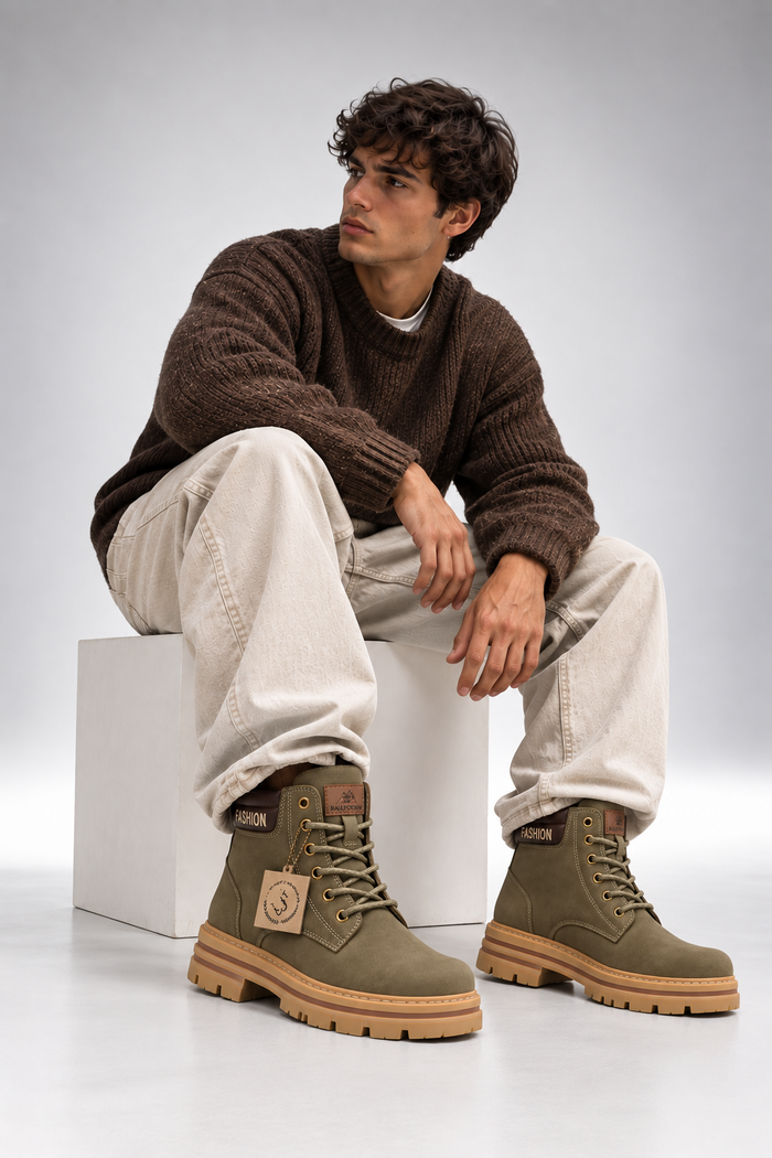 Ridge Urban Boots verde oliva con modelo