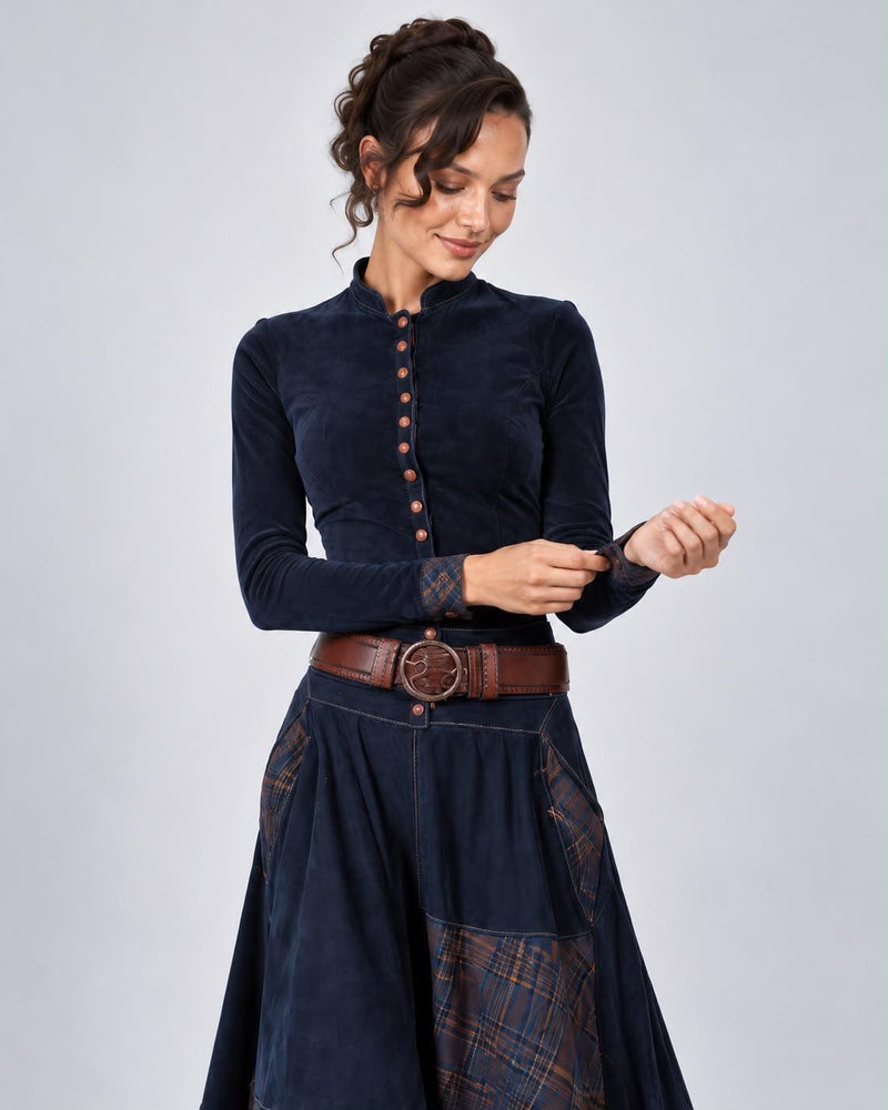 Vestido Ariane Vintage azul - vista media