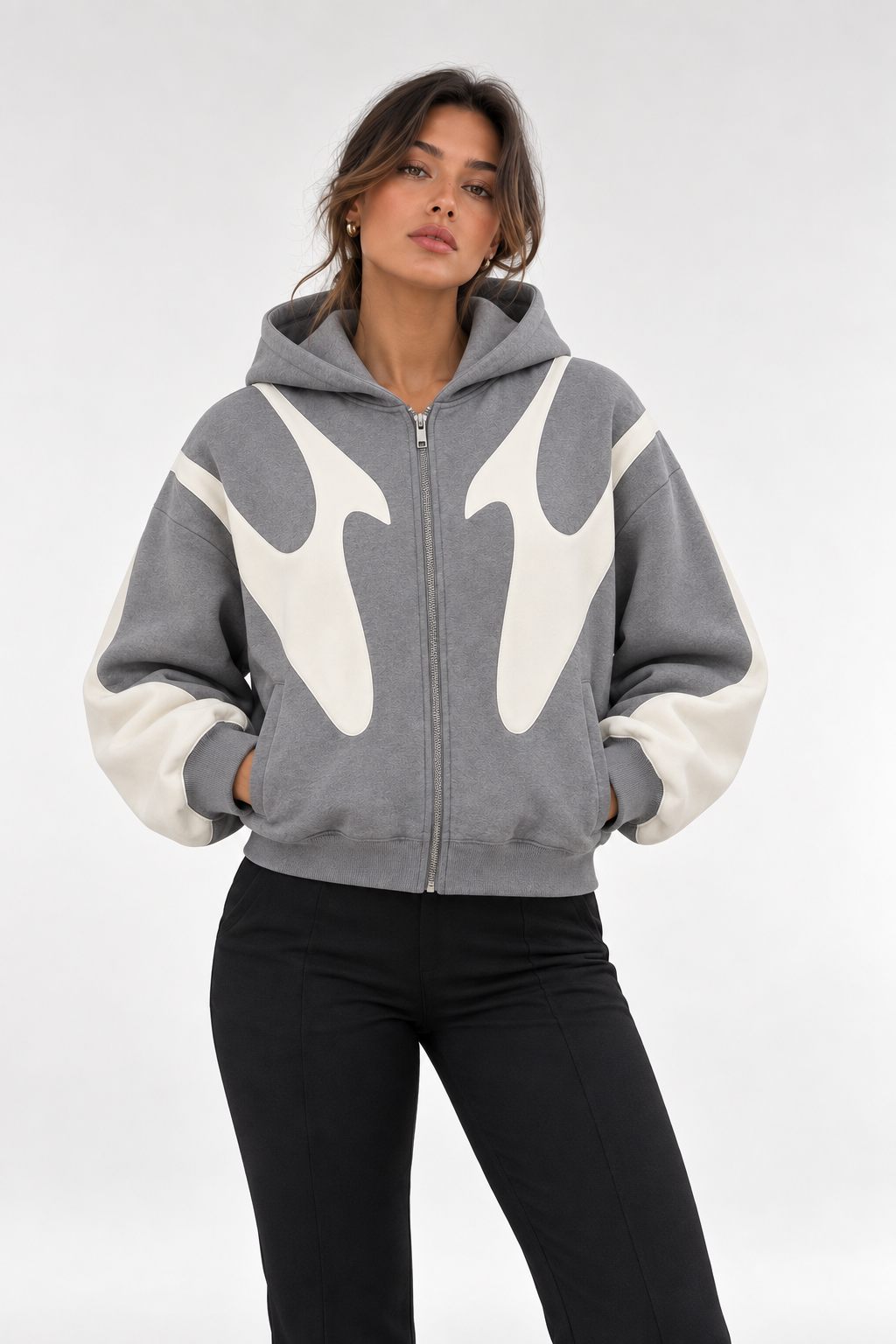 Perla | Sudadera con capucha y cremallera