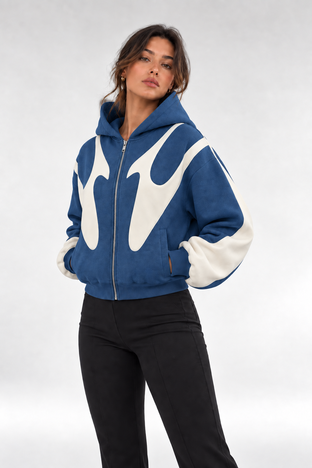 Perla | Sudadera con capucha y cremallera