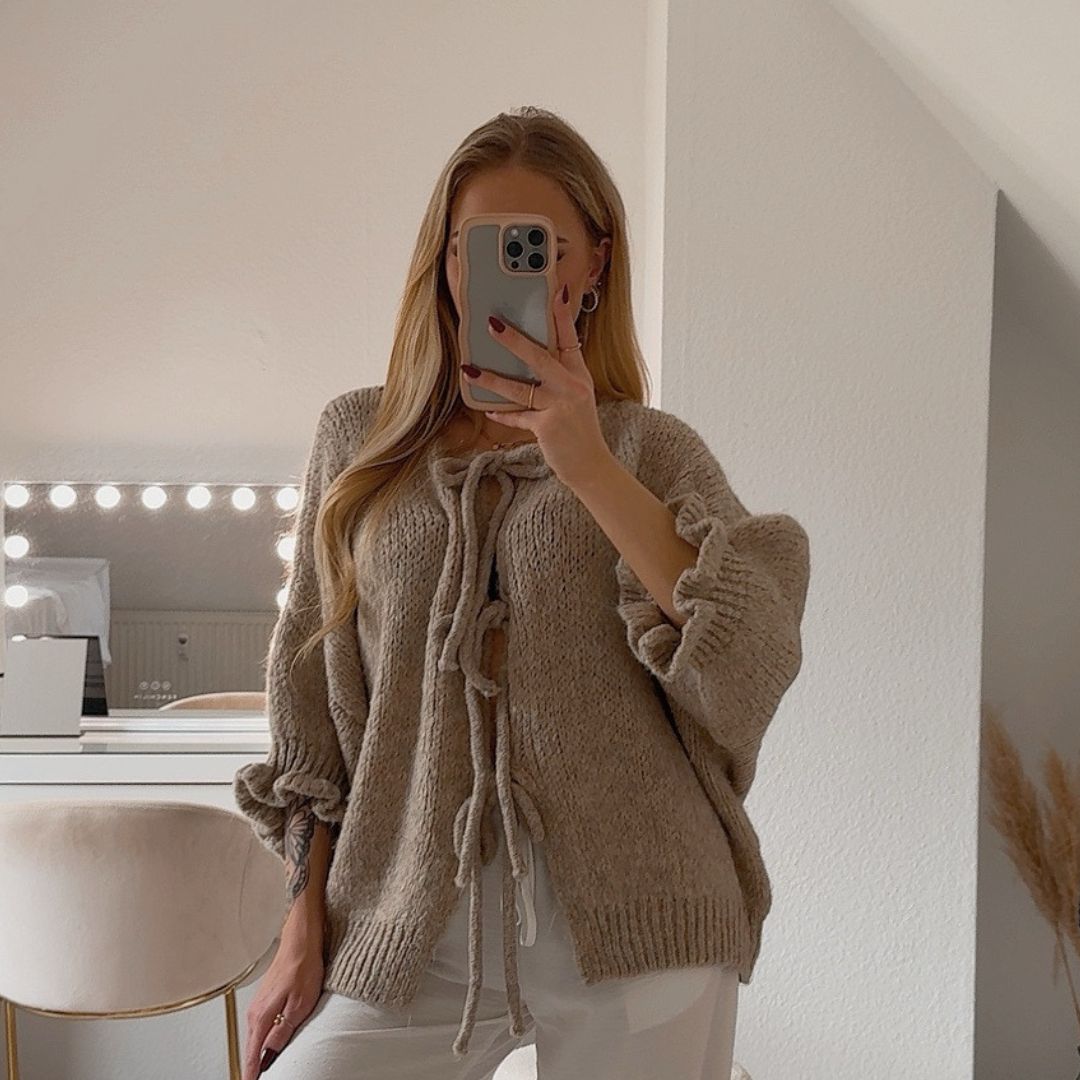 Lucila | Cárdigan oversize con lazos
