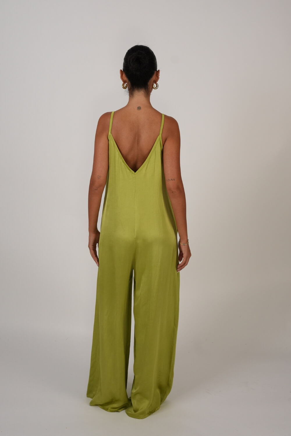 Maite | Mono largo satinado de tirantes
