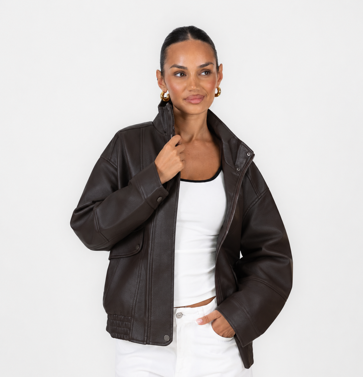 Marta | Chaqueta bomber efecto piel