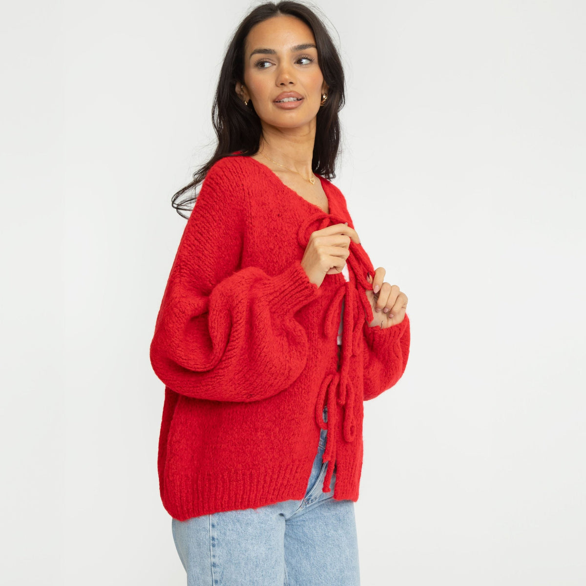 Noemí | Cárdigan oversize con lazos delanteros