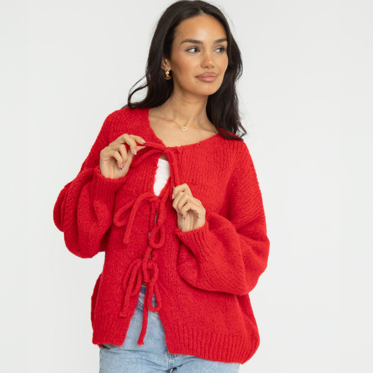 Noemí | Cárdigan oversize con lazos delanteros