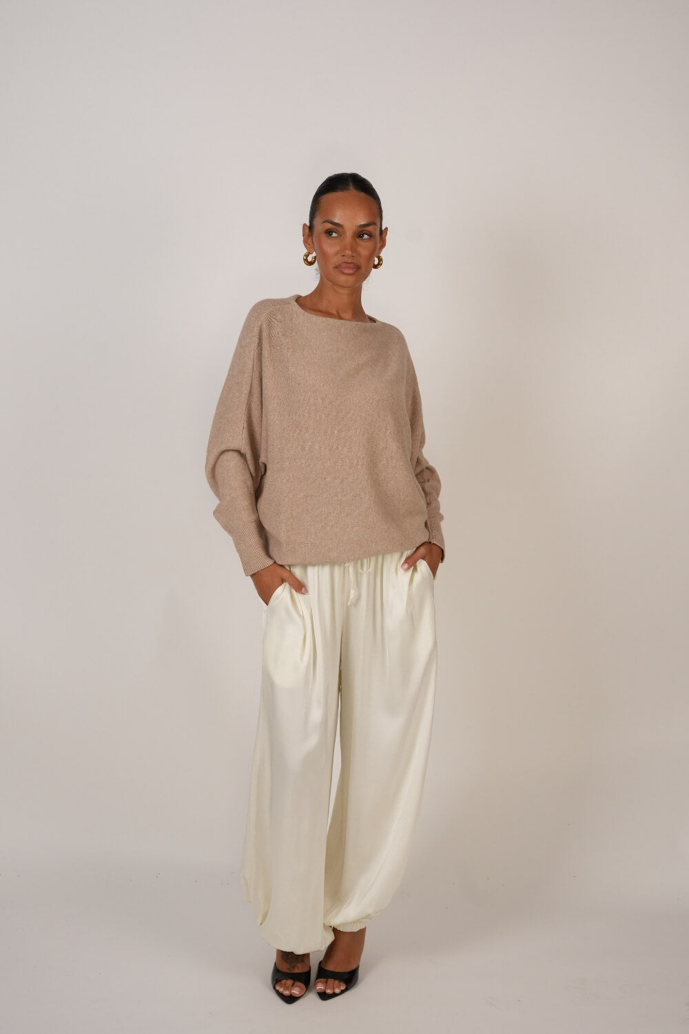 Leyre | Jersey de punto de hombros descubiertos