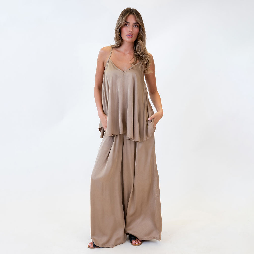 Clara | Top satinado