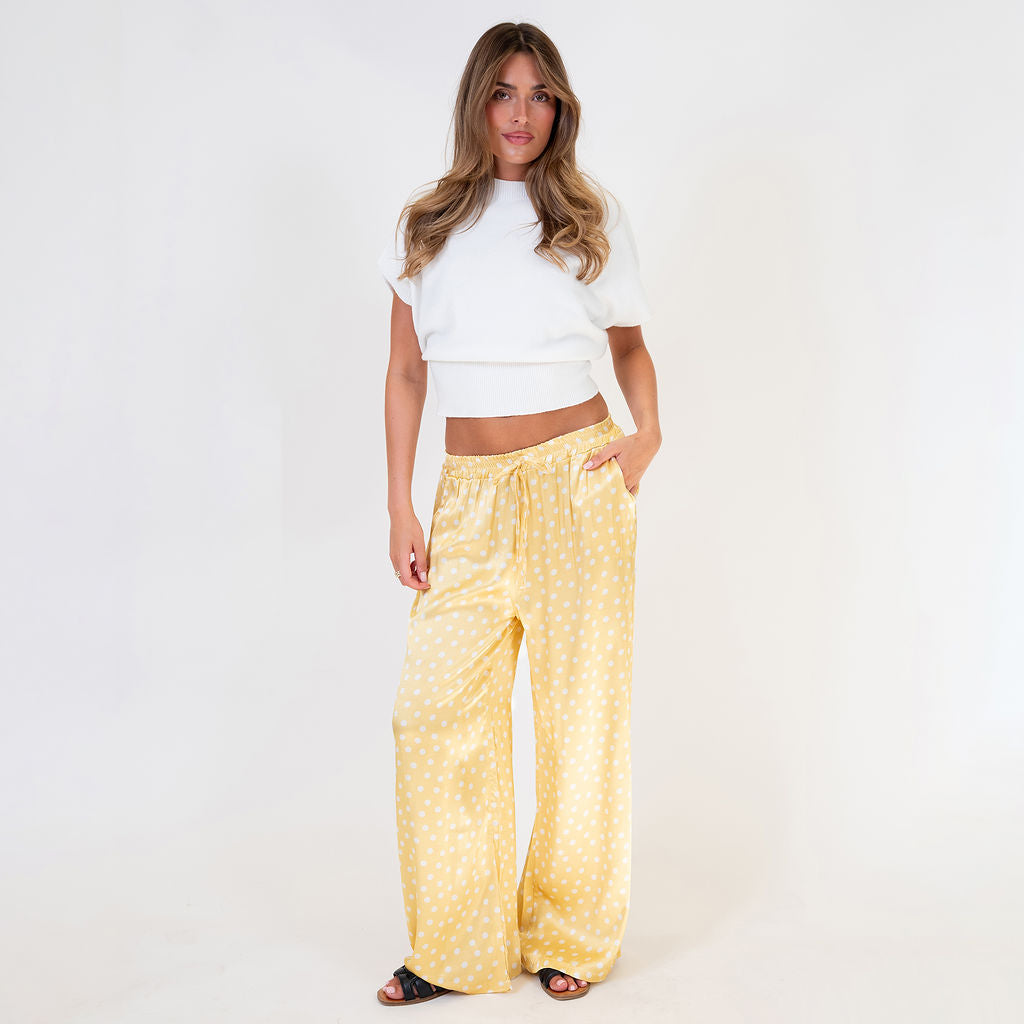 Aroa | Pantalón satinado ancho