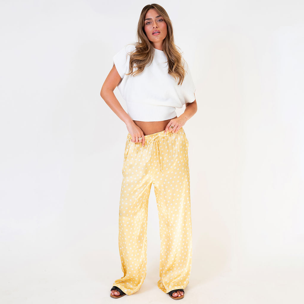 Aroa | Pantalón satinado ancho