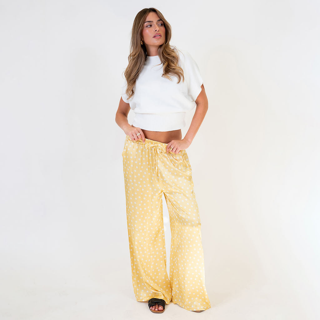 Aroa | Pantalón satinado ancho