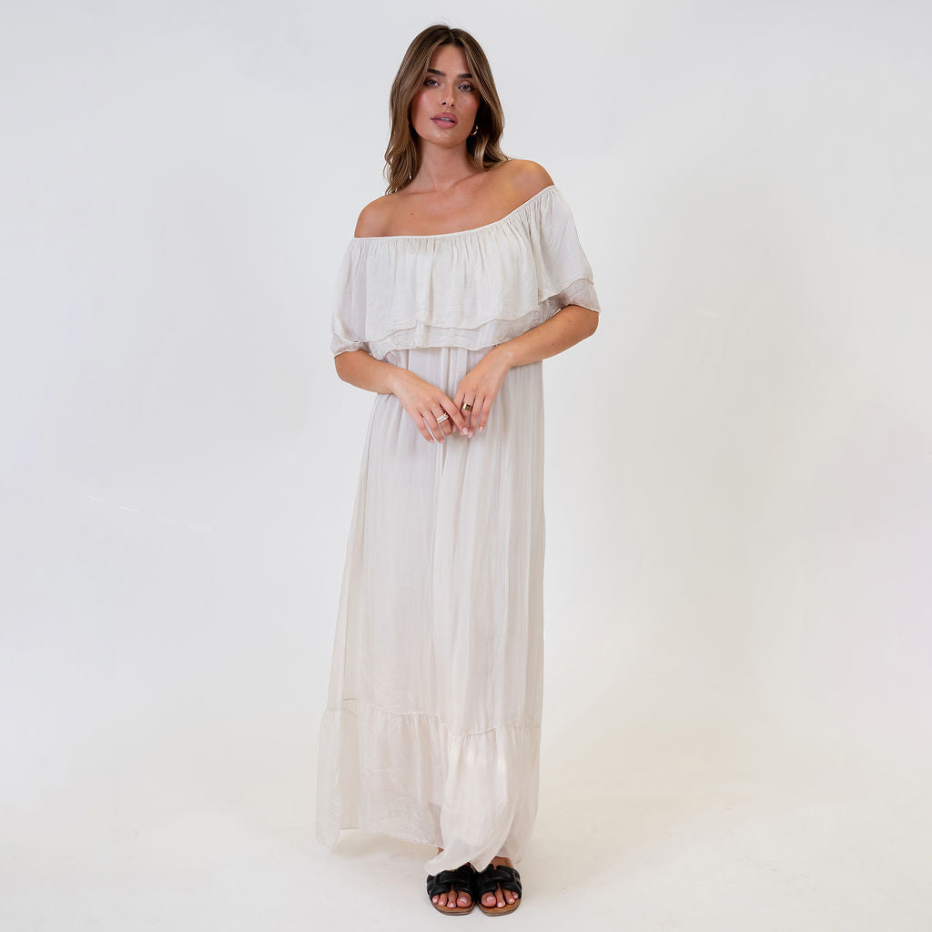 Julia | Vestido largo de hombros descubiertos