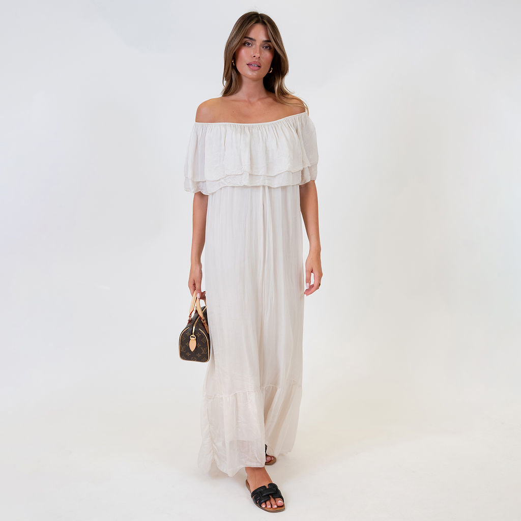 Julia | Vestido largo de hombros descubiertos