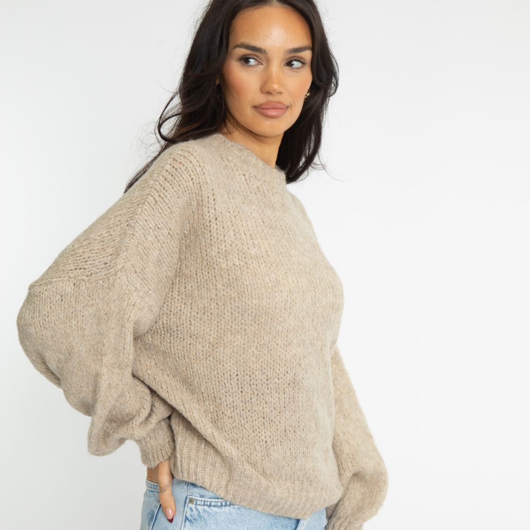 Silvia | Jersey oversize de cuello redondo