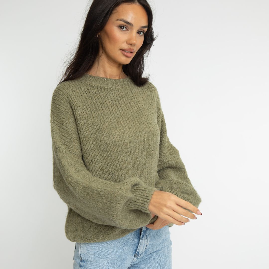 Silvia | Jersey oversize de cuello redondo