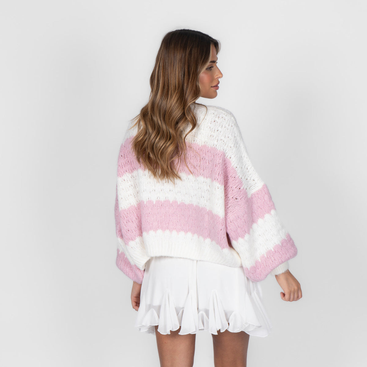 Carmen | Cárdigan oversize de rayas anchas