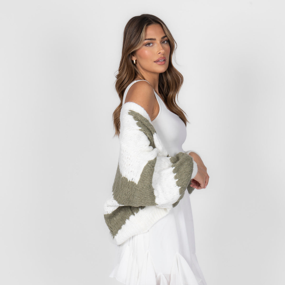 Carmen | Cárdigan oversize de rayas anchas