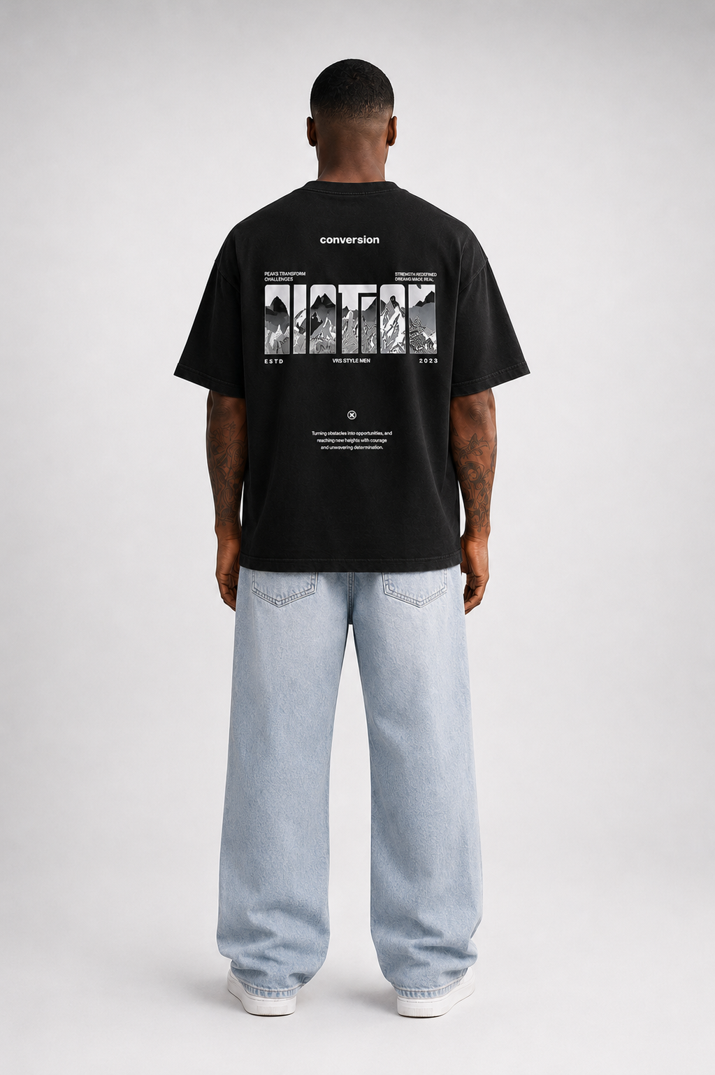 Raúl | Camiseta oversize con estampado en la espalda