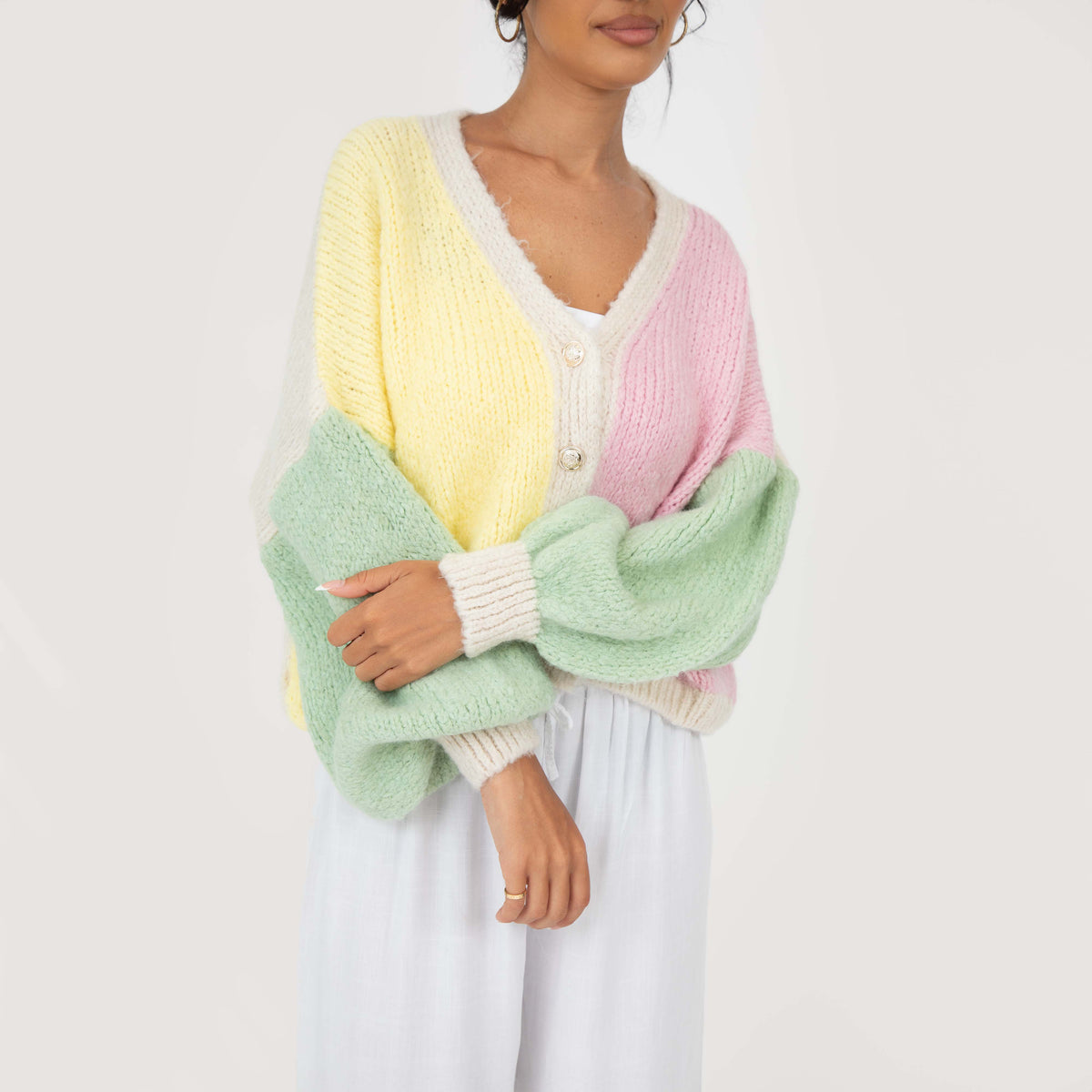 Malena | Cárdigan oversize pastel