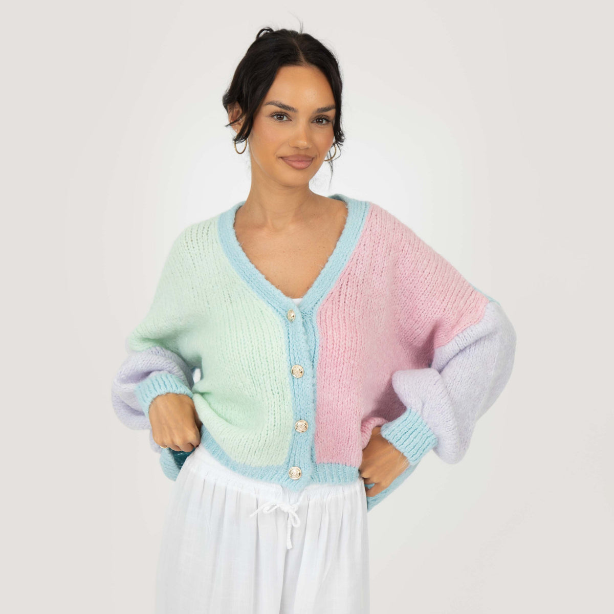 Malena | Cárdigan oversize pastel