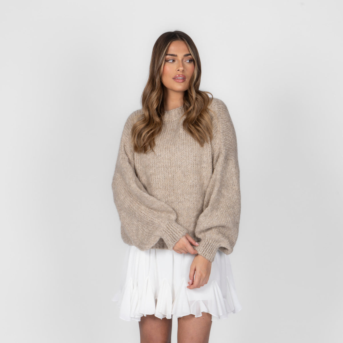 Silvia | Jersey oversize de cuello redondo