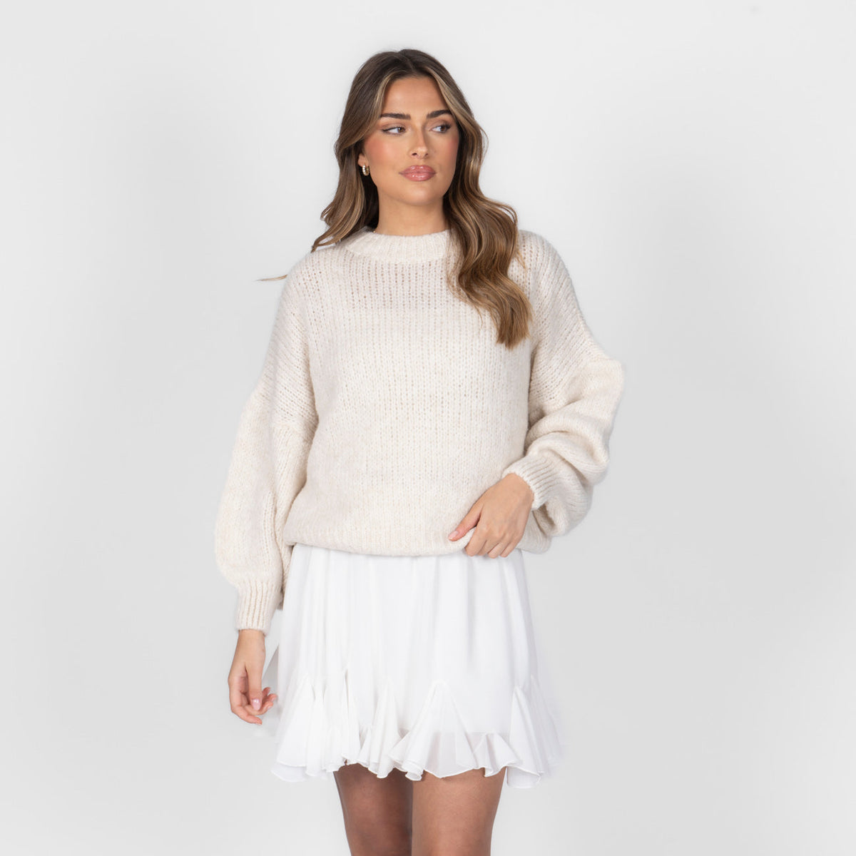 Silvia | Jersey oversize de cuello redondo
