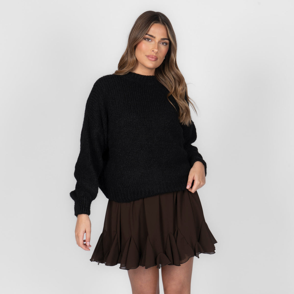 Silvia | Jersey oversize de cuello redondo