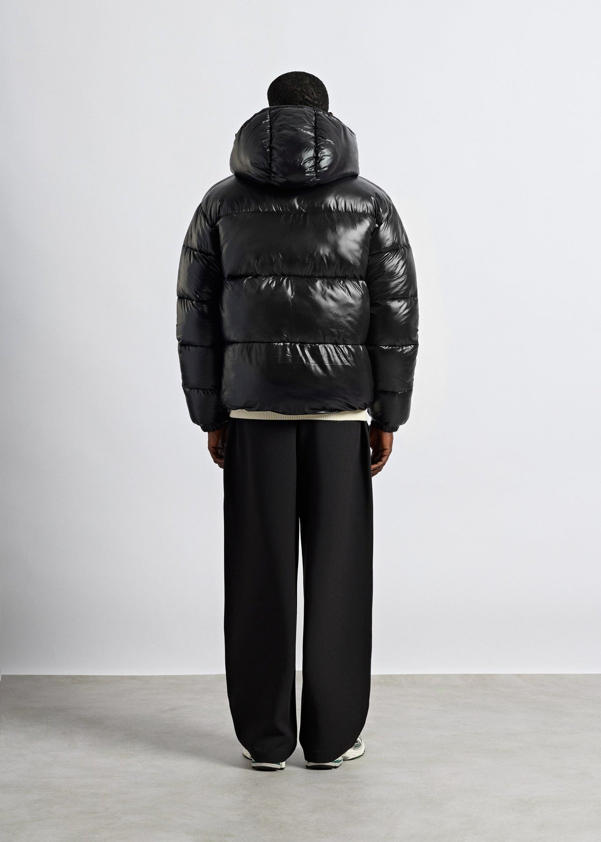 Chaqueta Acolchada Capucha Desmontable Iker en negro brillante, foto 7